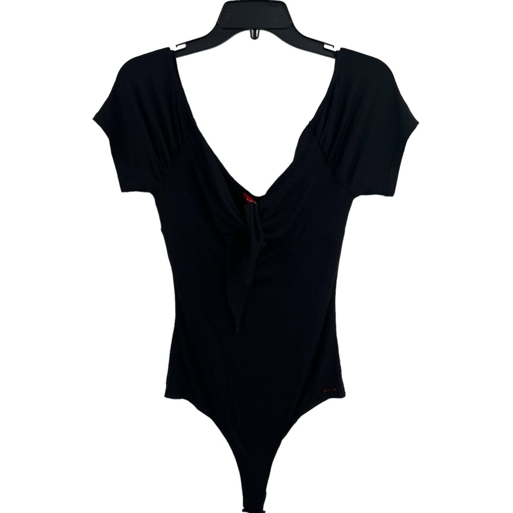 n:Philanthropy Black Tie Front Knit Bodysuit Size Small New